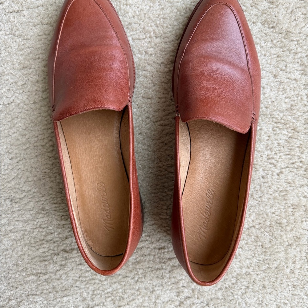 Madewell Women's Leather Loafers in Rust